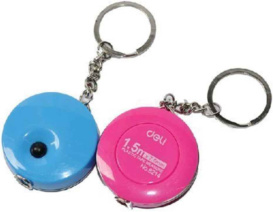 Fun Portable Roller Tape Measures with Key Ring! 150cm 60in, Buy 1 Get 1 Free Offer! Colour May Vary