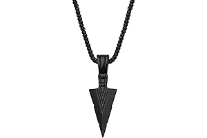 1 Dollar Necklace Only: Sleek and Striking Spearhead Pendant Necklace for Men