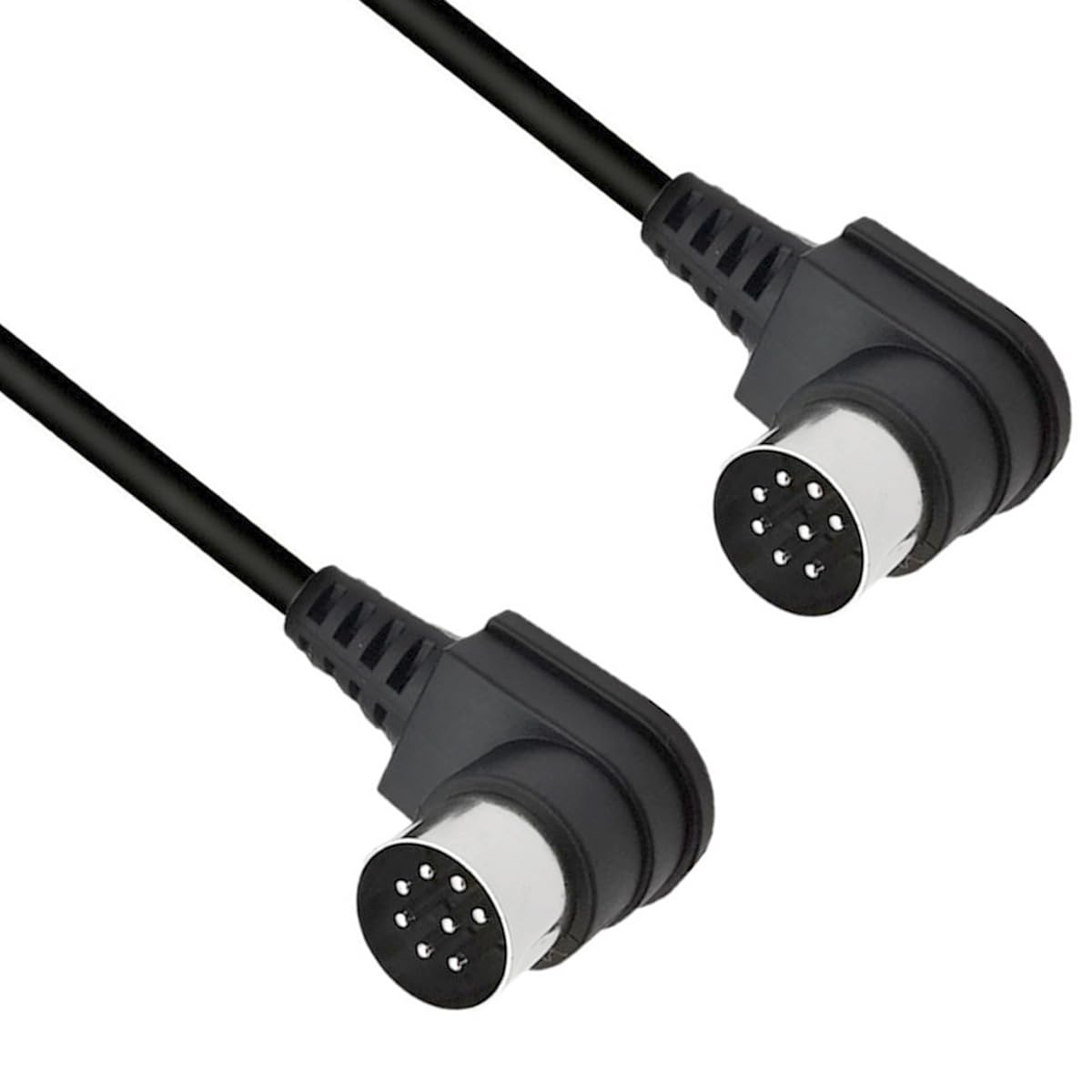 Podwójny 90Degree duży 8-pinowy wtyk DIN do męskiego głośnika kabel audio, 2 x 90 Degree Din 8-pinowy przedłużacz do Bang i Olufsen B&O PowerLink BeoLab 5 m