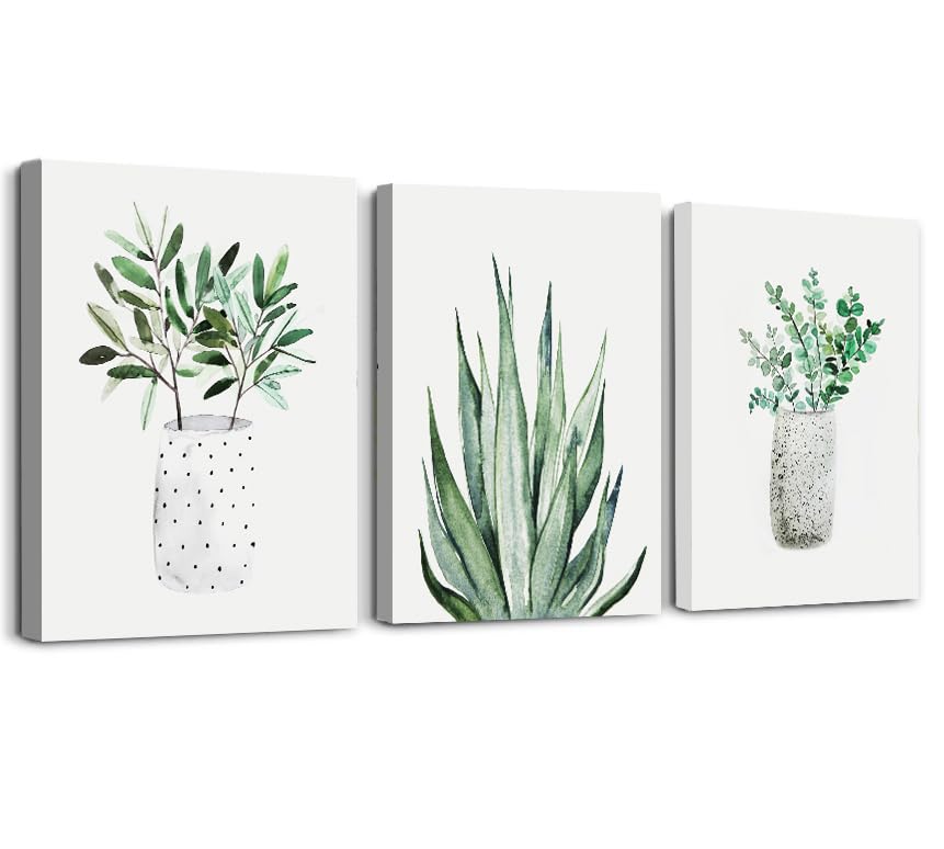 MHARTK66 Cuadros Aloe Vera Plantas Verdes, Cuadros Decoracion Salon Modernos Decoracion Dormitorios Comedor Oficina Pasillo Cocina y Baño