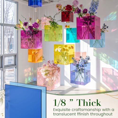 Image of Geetery 30 Pcs Colored Acrylic Sheets, 7.9 x 10 x 1 /8 Inch Thick Translucent Cast Acrylic Sheet, Plastic Board for Back to School DIY Project Picture Frame, Art Craft Laser Cutting Engraving, 15 Color