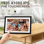 IIQ 15.6-inch Digital Picture Frame with Touch Screen - Auto-Rotation, 1080P IPS Display, 32GB, Dual WiFi & Frameo App, Modern Wooden Frame for Weddings, Home & Photographers - Image 4