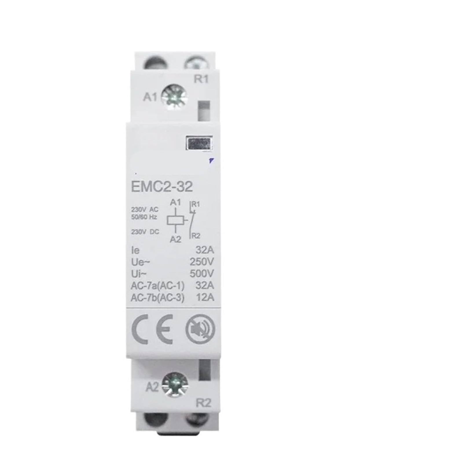 PVTLCYBI 1P Household Contactor AC/DC12V 24V 110V 230V Modular Contactor Automatic Type 1NC 1NO 32A Din Rail(110v)