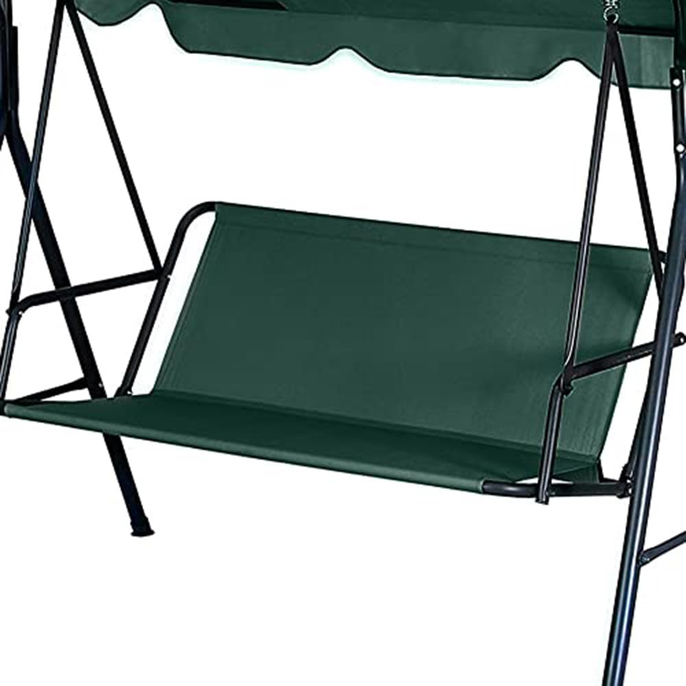 Coprisedile per dondolo da giardino, tessuto Oxford 600D, coprisedia per tutte le altalene da giardino, per sedie a 2 posti, 115 x 48 x 48 cm (verde scuro)