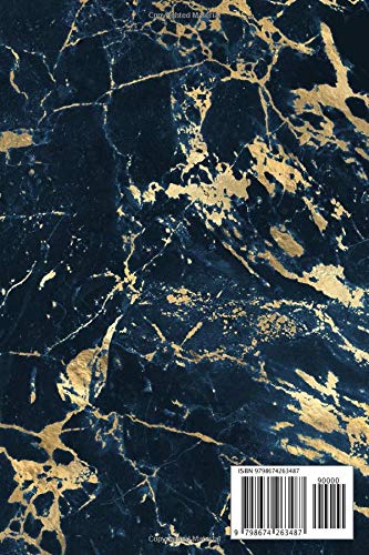 Elegant Lined Notebook Blue and Gold Abstract: for Creative Writing 110 pages (6 x 9 inches) - Image 2