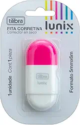 Tilibra - Corretivo em Fita 5mmx6m Lunix, cores sortidas