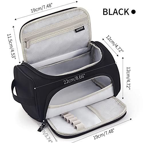 Image of HVOMO Big Capacity Pencil Case High Large Storage Pouch Marker Pen Case Travel Simple Stationery Bag School College Office Organizer for Teens Girls Adults Student(Black)