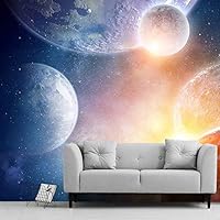 Wall Mural The Beautiful Space World Removable Self-Adhesive Wallpaper Wall Decoration for Bedroom Living Room - 66x96 inches