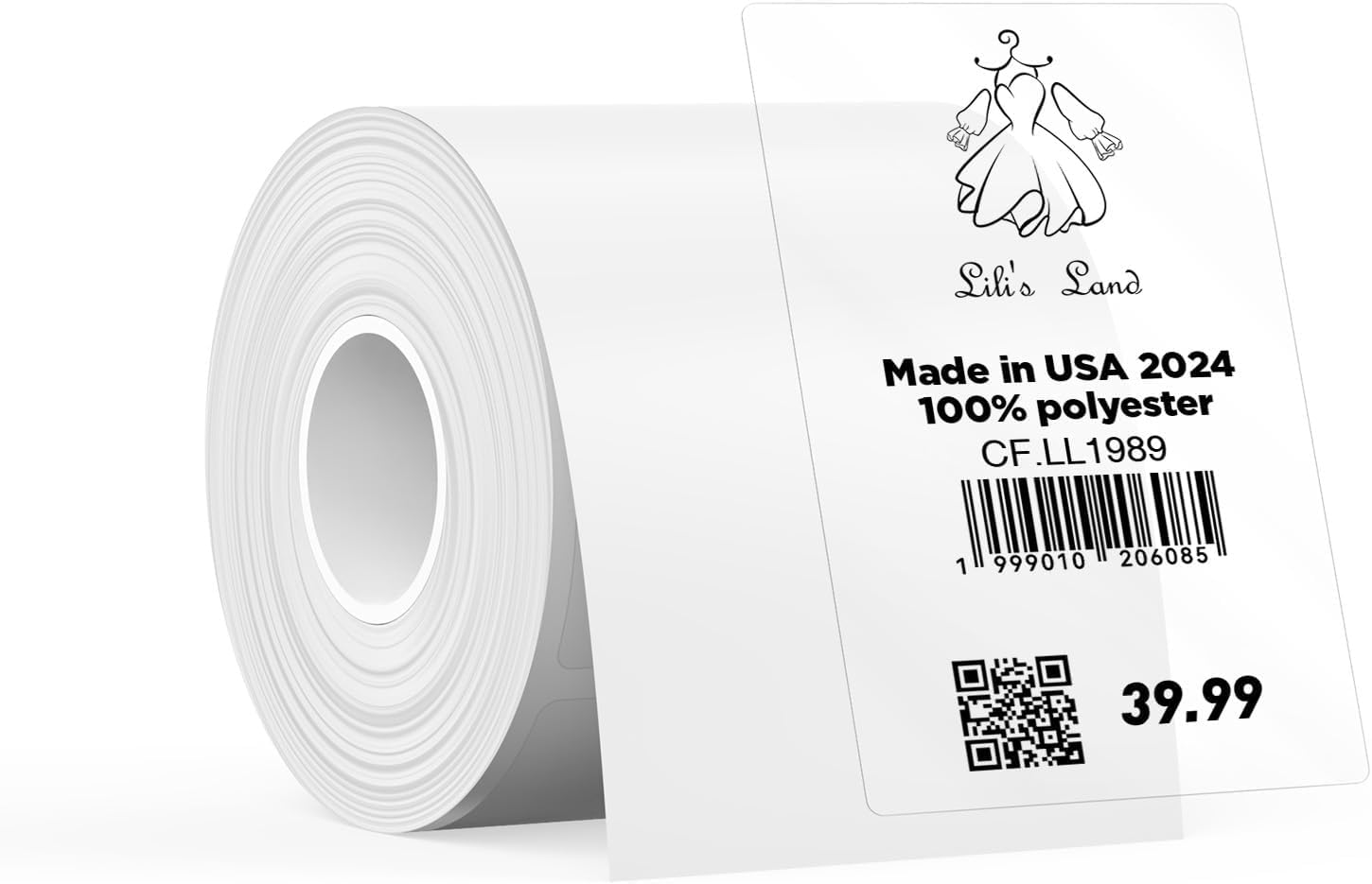 SUPVAN T50M Series Label Maker Tape, Black on Transparent 1.57" × 2.36" (50mm × 80mm) 95 Labels/Roll Genuine Laminated Thermal Label Tape Refill,