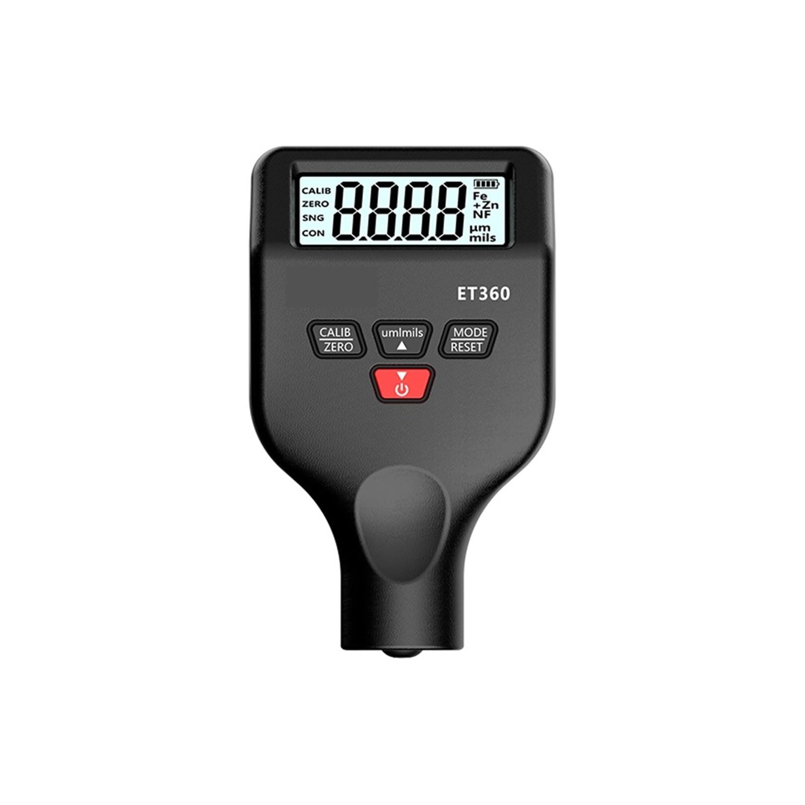 Galgas de espesores ET360 Medidor de espesor magnético Luz de fondo Probador de pintura de automóvil 0-1500um Trabajo a baja temperatura Probador de espesor de pintura ( Color : Nero , Size : Small )