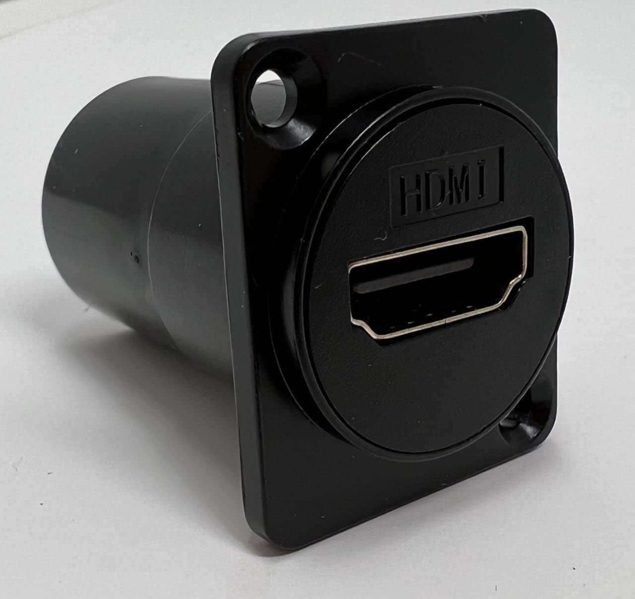RiteAV Obudowa HDMI serii D Heavy Duty złącze do montażu panelowego przechodzi przez łącznik grodziowy bez lutowania, czarna metalowa obudowa - wyjście kątowe HDMI [10 szt.]