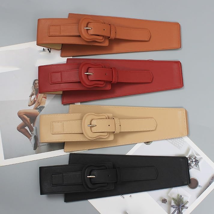 Wide belt embellished down jacket waistband elastic waist with dress coat sweater waistband2