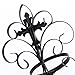 Adeco HD0005 Candle Holder, Black Scroll and Cross