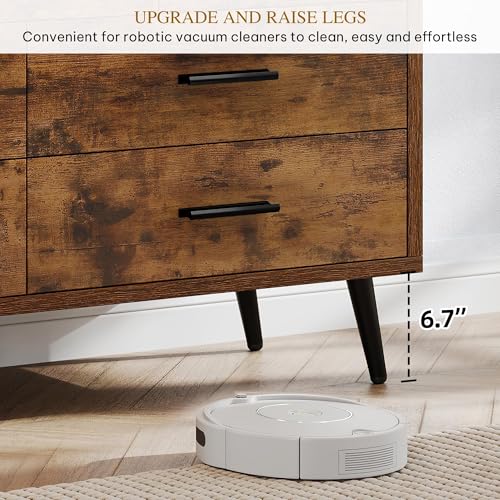 DWVO-Rustic-Brown-7-Drawer-Dresser-47-W-Large-Double-Dresser-Chest-of-Drawers-Modern-Wood-Storage-Dresser-Organizer-with-Black-Metal-Handles-Anti-Tipping-Device-for-Hallway-Entryway DWVO Rustic Brown 7 Drawer Dresser 47 W Large Double Dresser Chest of Drawers Modern Wood Storage Dresser Organizer with Black Metal Handles Anti Tipping Device for Hallway Entryway