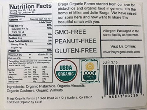 Braga Organic Farms Organic Nut Mix 2 Lb. Bag #TOP1