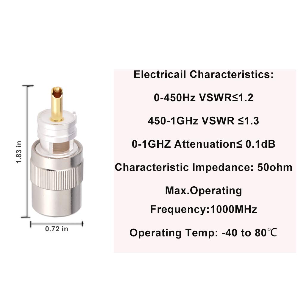 Hоlіdау Dеаlѕ 🛒 10-Pack PL259 Coax Connectors,XRDS-RF PL-259 Connectors, PL-259 UHF Male Solder Connector Plug 50ohm RF Coaxial Connector for LMR400,RG8,RG8U,Belden 9913,LMR400UF,7D-FB,RG213 Coaxial Cable