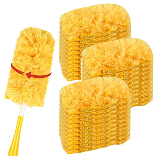 Recambios de Plumero (30 Unidades 360° Resistente con Mango) Desechables para electrónica Muebles persianas y Ventiladores de Techo.