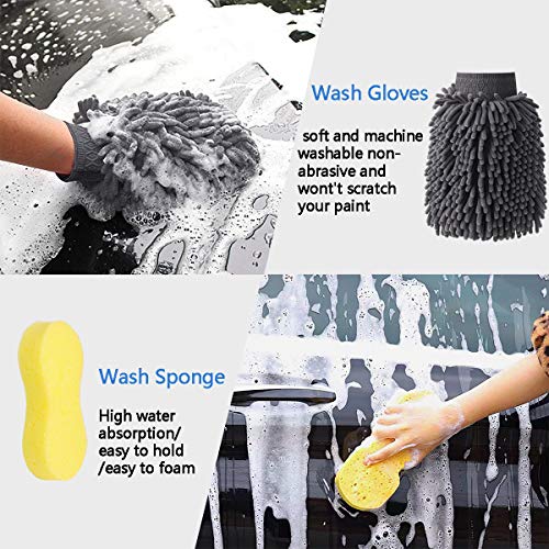 LICQIC 12 Pcs Car Wash Cleaning Tools Kit, Car Cleaning Brush Set for Cleaning Wheels, Interior, Exterior, Leather, Air Vents, Emblems - Image 5