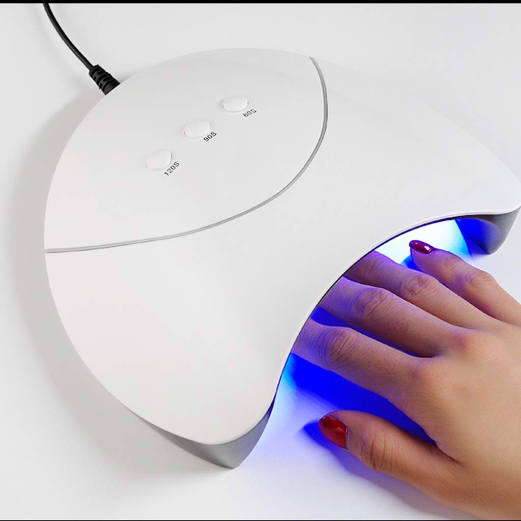 FAXIOAWA Macchina per fototerapia Bianca, Lampada per Unghie LED Gel da 36 W, essiccatori per Unghie per Gel e Lampada polimerizzante per Smalto Normale