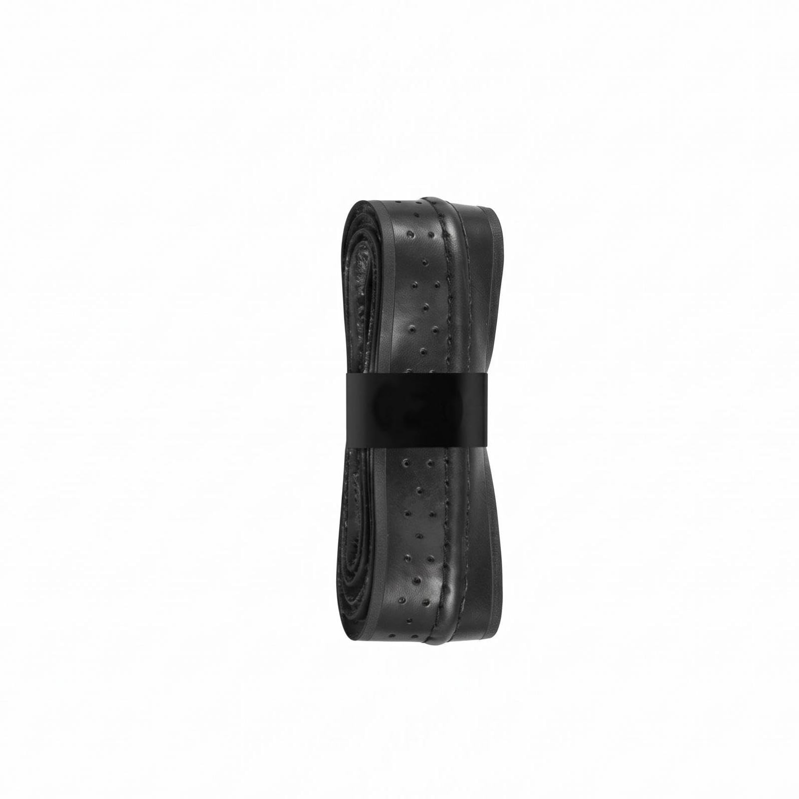 Perforated Handle Wrap Flexible Sweat Absorbing Smooth Surface Tennis Handle Wrap Black Leather Black-image-41