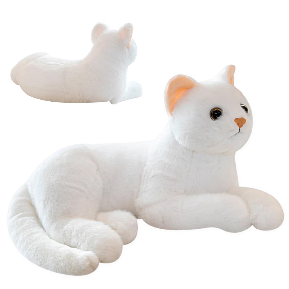 Muñeca de Gato simulada, Peluche de Gato de Simulación,Felpa Gato Realista,Peluche de Colección Decoratio Adecuado para Niños y Niñas de Cumpleaños (30CM)