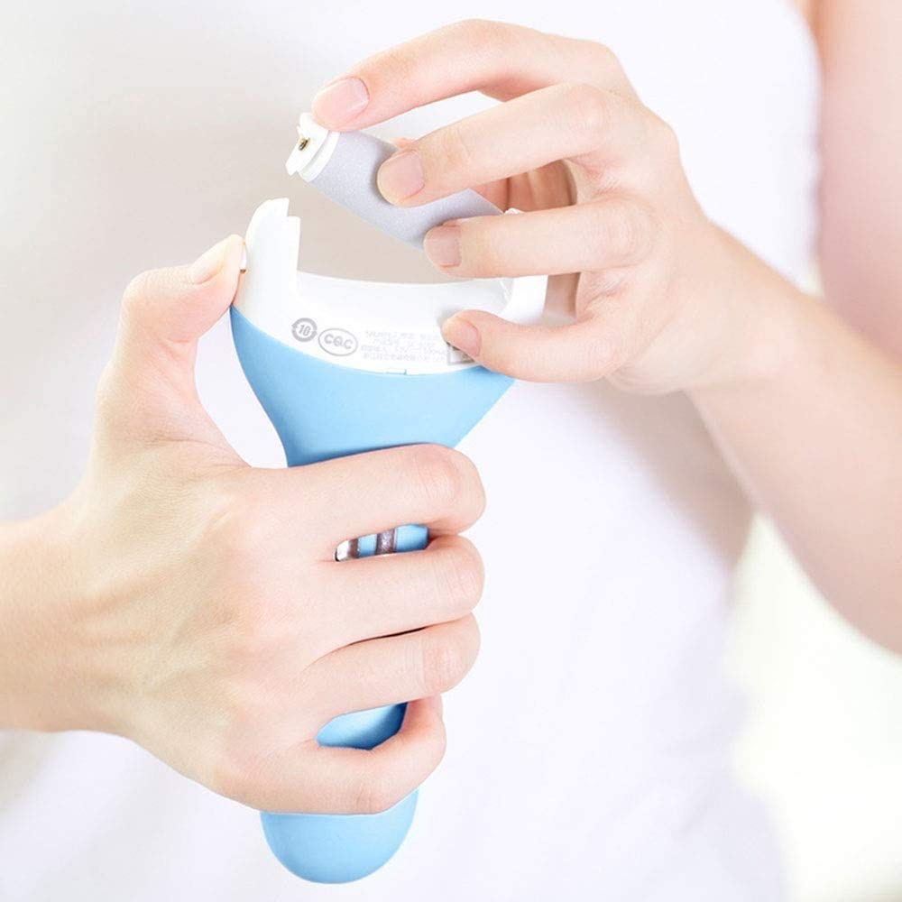 Electric Callus Remover - File a Pedale Ricaricabile Shaver Shaver Hard Skin Remover Strumenti per Pedicure, per Tacchi incrinati Calloni e Pelle Morta, Blu/Rosa (Color : Blue)