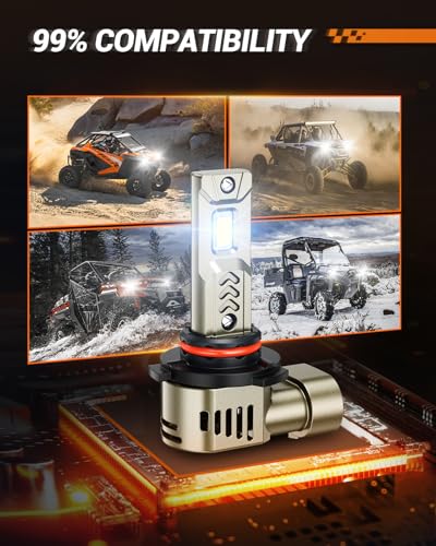 Image of SEALIGHT 9005 HB3 Bulbs, 45,000LM Super Bright, 6500K Cool White L2S 9005 Driving Lights with 25000RPM Cooling Fan, Plug-N-Play Fog Light, Pack of 2