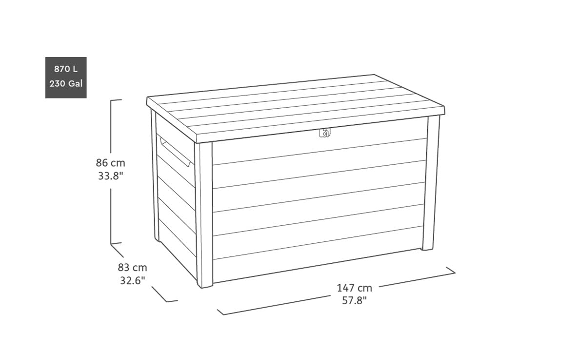 Keter Coffre de jardin Signature 870L - Aspect bois Douglas - 5