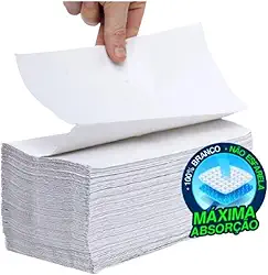 Papel Toalha Interfolhado Extra Branco Luxo Premium Duas Dobras 20x21 cm 10.000 Fls