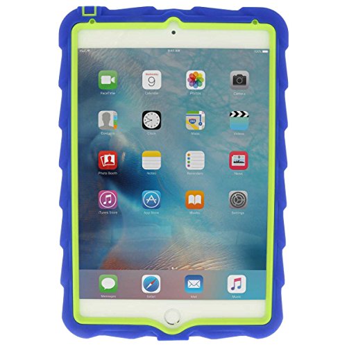 Gumdrop Hideaway Case with Kickstand for The Apple iPad Mini 4 Tablet for K-12 Students, Teachers, Kids - Royal Blue/Lime, Rugged, Shock Absorbing, Extreme Drop Protection