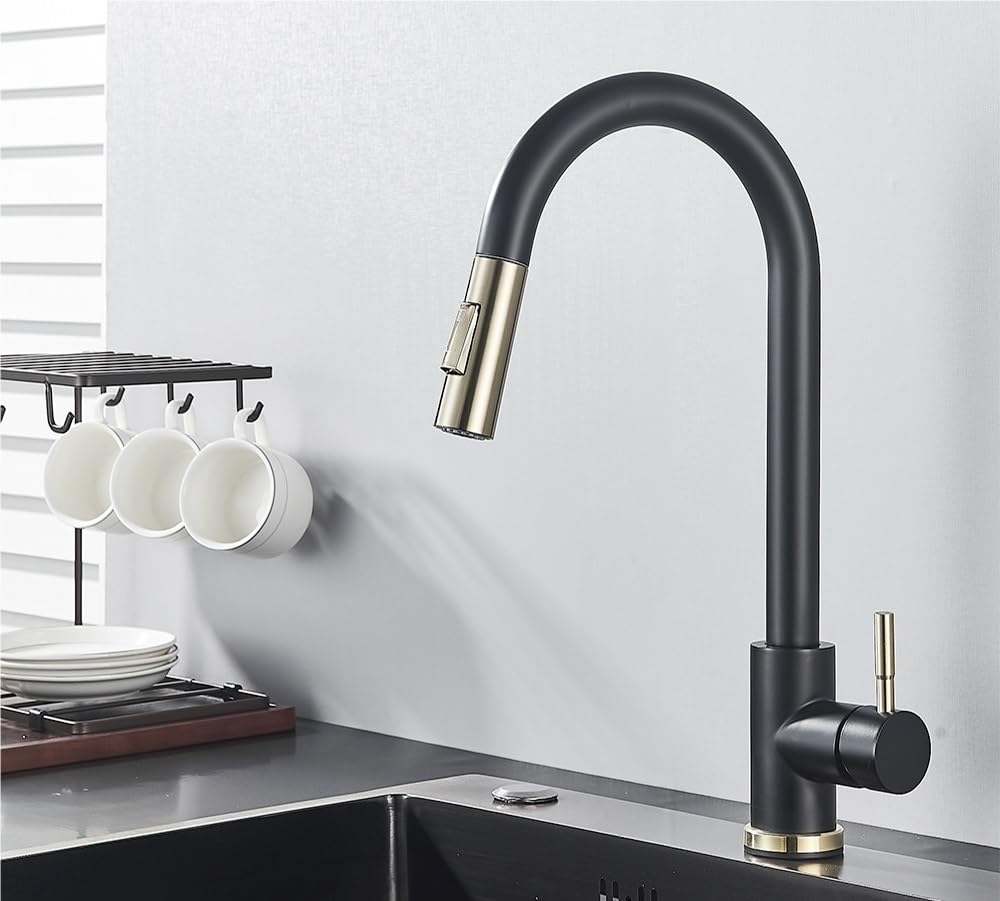 Robinet mitigeur de cuisine à capteur et bec extractible chic