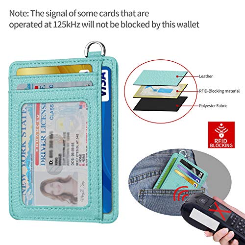 Image of Slim Minimalist Front Pocket Wallet, RFID Blocking Credit Card Holder Wallet with Detachable D-Shackle for Men Women