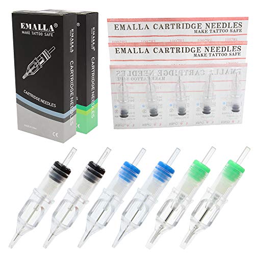 Tattoo Cartridge Needles - Autdor 40Pcs Mixed Disposable Tattoo Needles Cartridge Round Liner Shader Magnum for Tattooing, Tattoo Machine, Tattoo Kits, Tattoo Supplies (Mixed-RL/RS/M1-40pcs)