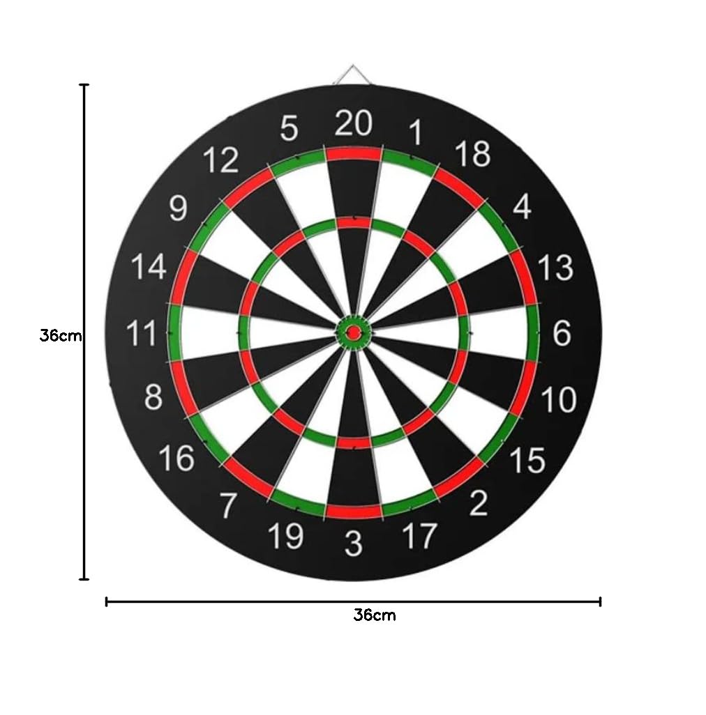 Gioco Bersaglio freccette tiro al bersaglio tabellone professionale tiro a segno bambini adulti con frecce in acciaio darts board double face bianco nero 30-36 cm rotondo casa da appendere a muro (2)