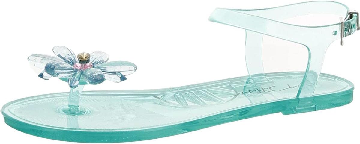 Betsey Johnson Women's Tabby Sandal, Teal Flower, 6
