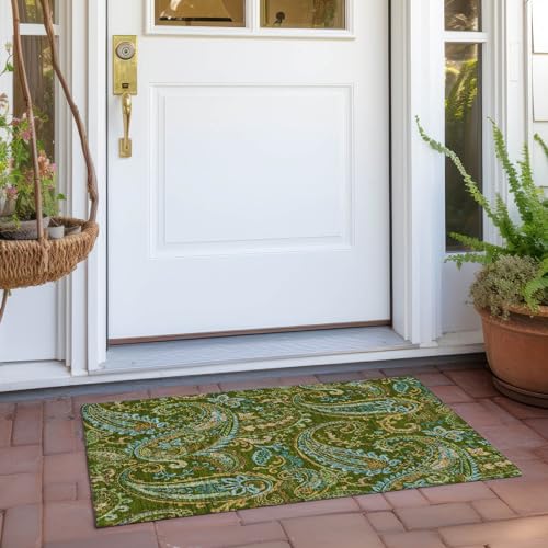 Addison Rugs Chantille ACN533 Verde 51 cm x 76 cm miniatura 6