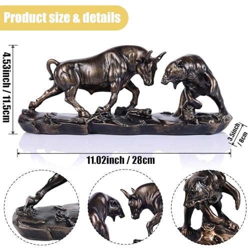 Estatua Toro Wall Street de Resina para Escritorio miniatura 6