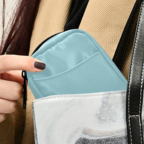 Image of Naanle Pill Box 7 Day Pill Case Travel Pill Organizer Bag with Zipper Portable Weekly Case Compact Size for Vitamin Supplement Holder, Solid Color Sky Blue
