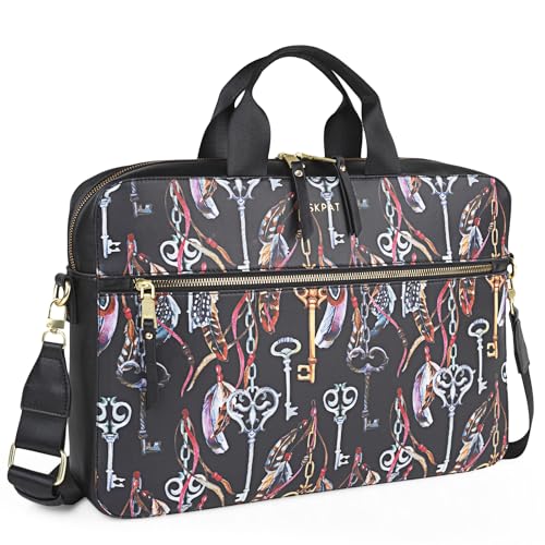 SKPAT - Bolso Ordenador Portatil Mujer Elegante Para Trabajo Diario Viajes Oficina Estilo Moderno Con Diseño Funcional. Bolso Para Portatil. Maletin Para Ordenador, Key