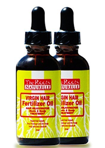 Virgin Hair Fertilizer Oil (2 Pack) - Roots and Scalp Treatment for Thinning or Breaking Hair | Natural Hair Products | African American Hair Products | Enriched with Jamaican Black Castor Oil