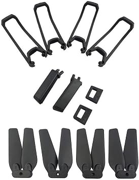 Black Accessory kit for E58 S168 JY019 Folding Quadcopter Spare Parts Remote Drone Propeller and Protective Cover and Landing Gear