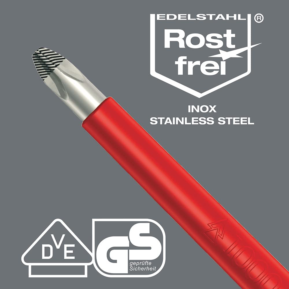 Wera 05022728001 3160 i/7 Serie di giravite isolato in acciaio inox + supporto, 7 pezzi