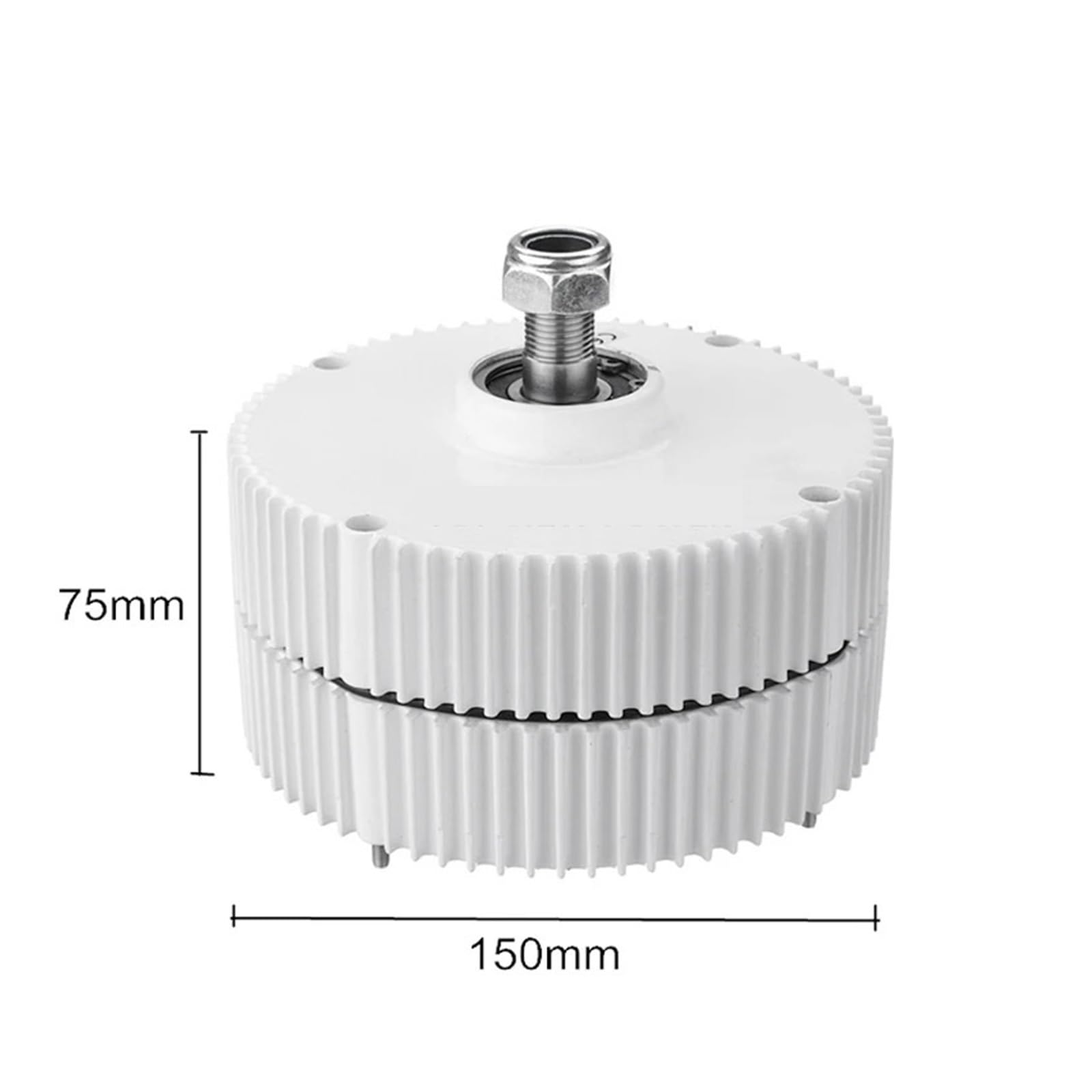 Kit turbina eolica 1000W 12V 24V 48V Generatore a magnete permanente a basso numero di giri Turbina eolica fai-da-te 1KW Piccolo alternatore Uso for la casa agricola(No Base,SINGLE SHAFT_24V_1000W)