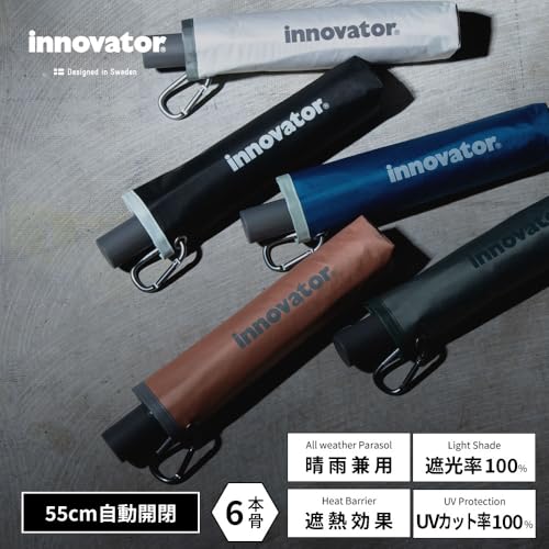 小川(Ogawa) 【2025】 折りたたみ傘 メンズ 日傘 晴雨兼用 遮熱 遮光 UVカット 99%以上 ワンタッチ自動開閉 途中で飛び出さない 安全装置付き 55cm innovator はっ水 シルバー 18761 [2]