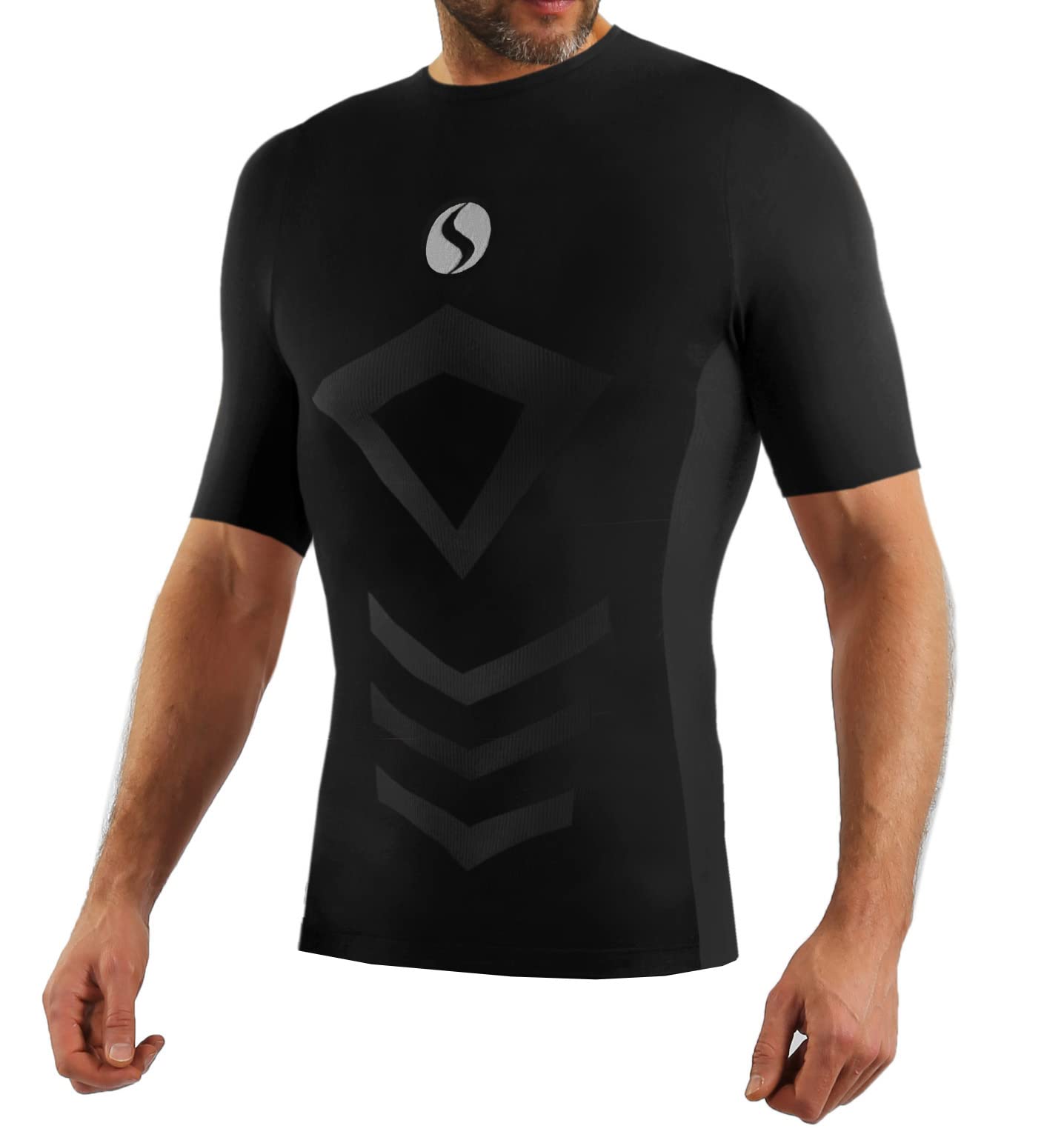 sesto senso sous-vêtement de Sport thermoactif pour Homme T-Shirt de Compression à Manches Courtes