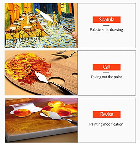 10Pcs Palette Knife Set, Versatile Stainless Steel Spatula Palette Knife Professional Palette Knife Set With Acrylic Wooden Handle Painting Pallet Knife Set Art Tools For Oil Paint Canvas And More #TOP1