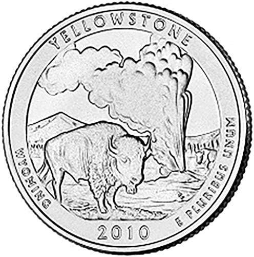 2010 P Satin Finish Yellowstone Wyoming National Park NP Quarter Choice Uncirculated US Mint