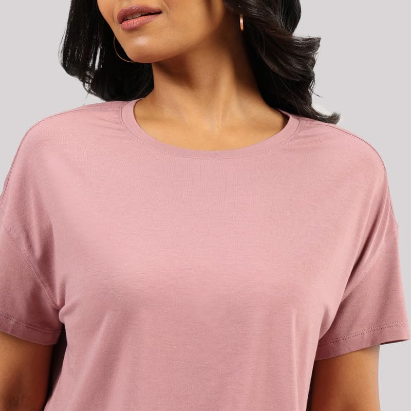 Image of BlissClub Women's Cotton Solid Regular Fit Tshirt