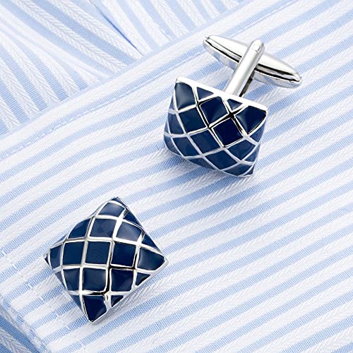 Image of S&W Wedding Cufflinks for Men Cuffs with Gift Box Business for Tuxedo Shirt