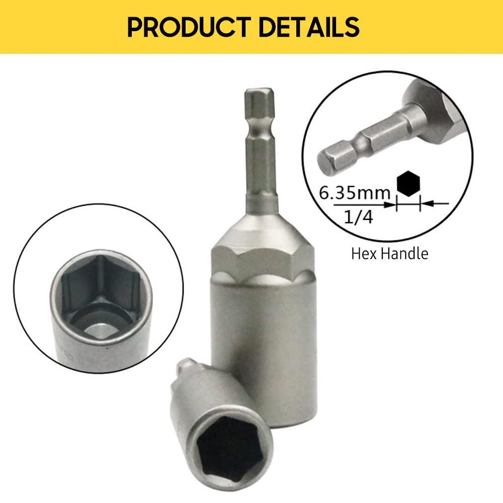 Juego de 15 brocas para destornillador eléctrico, de acero al cromo vanadio, de 5,5 a 19 mm, con llave hexagonal, soporte para brocas de tornillo para taladro eléctrico con estuche de almacenamient